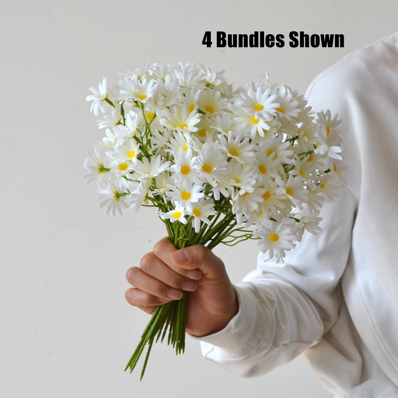 Bulk 11" Lifelike Artificial Daisy Stems Silk Blooms for Wedding Arch Decor, DIY Bouquets & Home Table Centerpieces