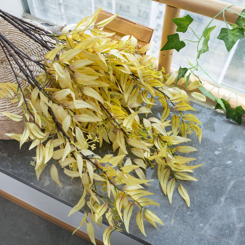 Bouquet de feuilles d'automne artificielles en vrac, tiges de verdure d'automne, vente en gros