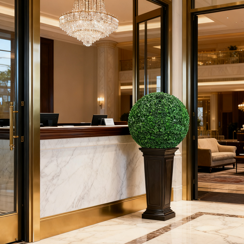 Bulk Artificial Boxwood Topiary Ball - Decor for Hotel Lobby & Reception Wholesale