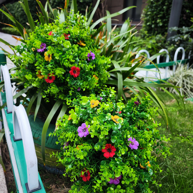 Bulk Exclusive 2pcs Artificial Boxwood Topiary Ball Flowers Bushes with Ground Spike Wholesale