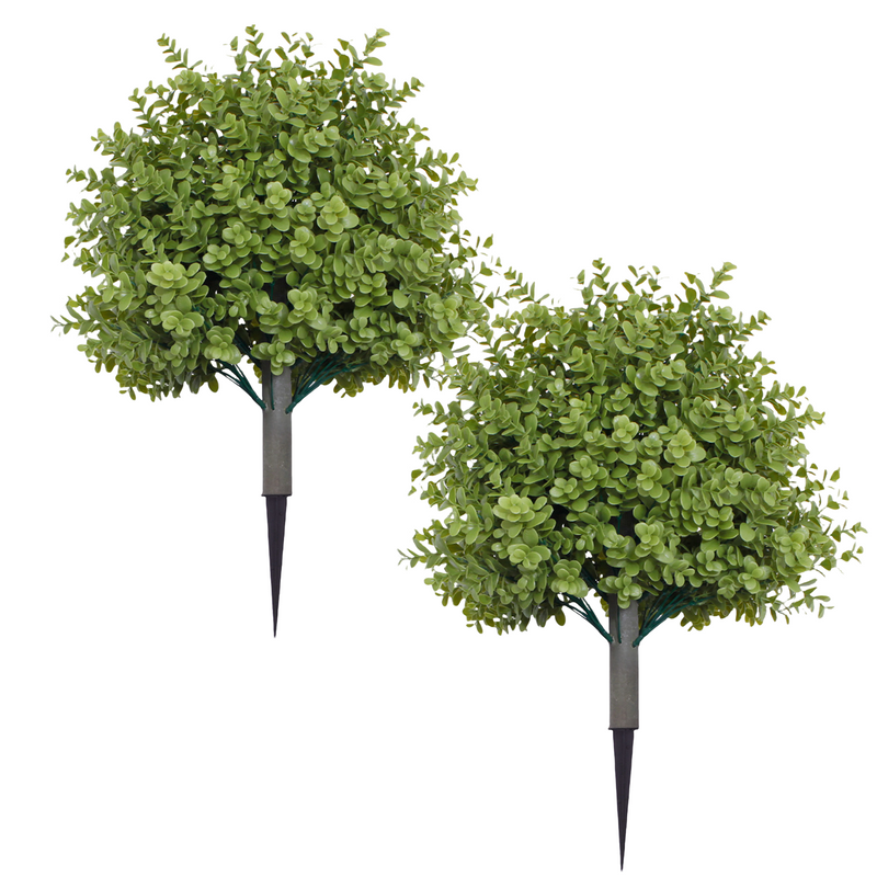 Bulk Artificial Topiary Outdoor Plants with Spike Bushes UV Resistant Fake Shrubs Wholesale
