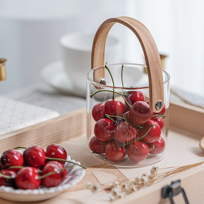 Cerezas artificiales a granel, decoración realista de frutas de cereza, venta al por mayor 