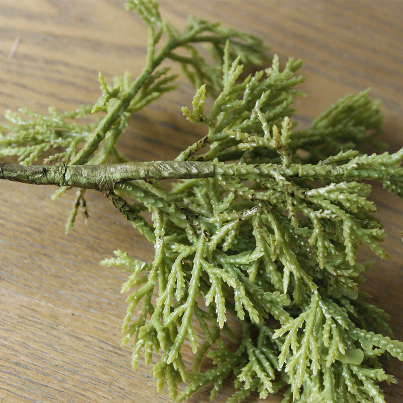 Bulk Realistic 14.57" Artificial Cypress Stem for Christmas DIY Crafts, Holiday Wreath/Mantel Decoration Wholesale