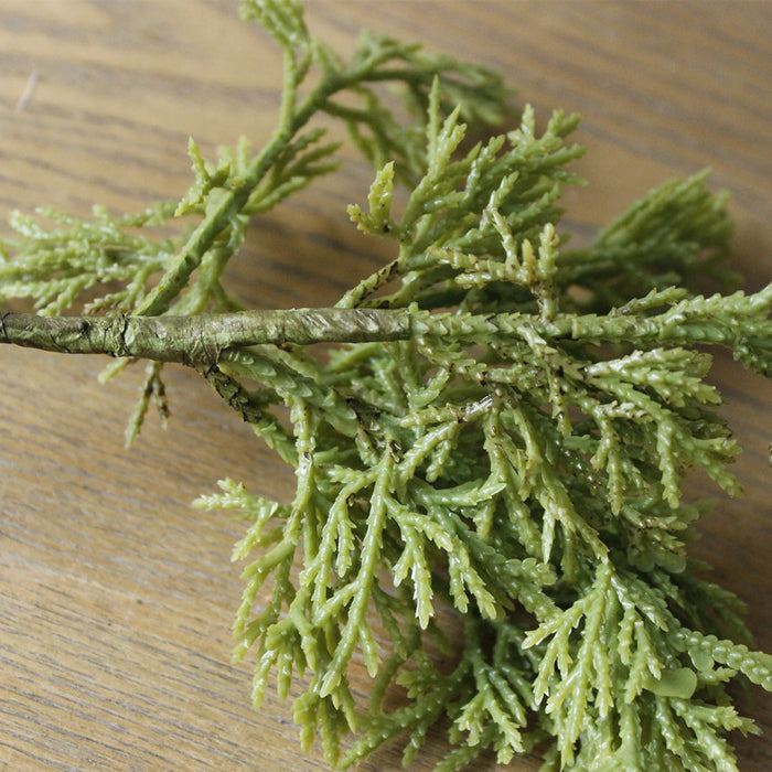 Bulk Realistic 14.57" Artificial Cypress Stem for Christmas DIY Crafts, Holiday Wreath/Mantel Decoration Wholesale