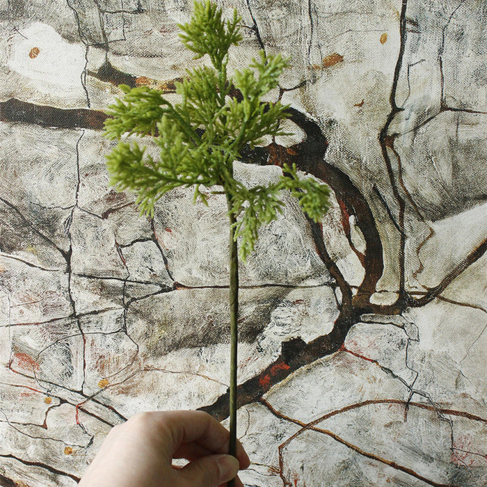 Bulk Realistic 14.57" Artificial Cypress Stem for Christmas DIY Crafts, Holiday Wreath/Mantel Decoration Wholesale