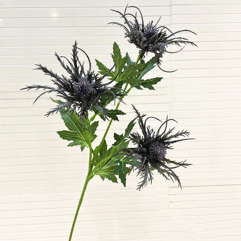 Fleurs de chardon Eryngium artificielles en vrac de 26 pouces avec tige au toucher réel en gros 