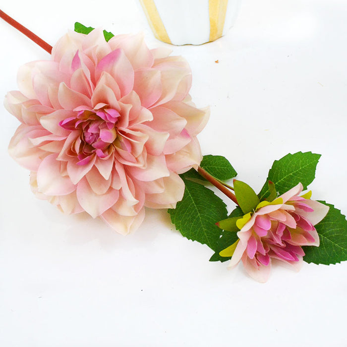 Bulk 24" Artificial Flowers Silk Dahlia Long Stem or Wedding Bouquets Fall Decor Wholesale