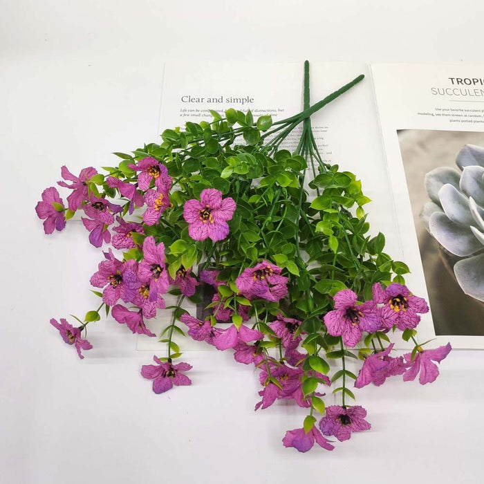 Bulk 10 Colors 2Pcs Flowers Bush Shrubs Silk Flowers Plants for Outdoors UV Resistant Wholesale