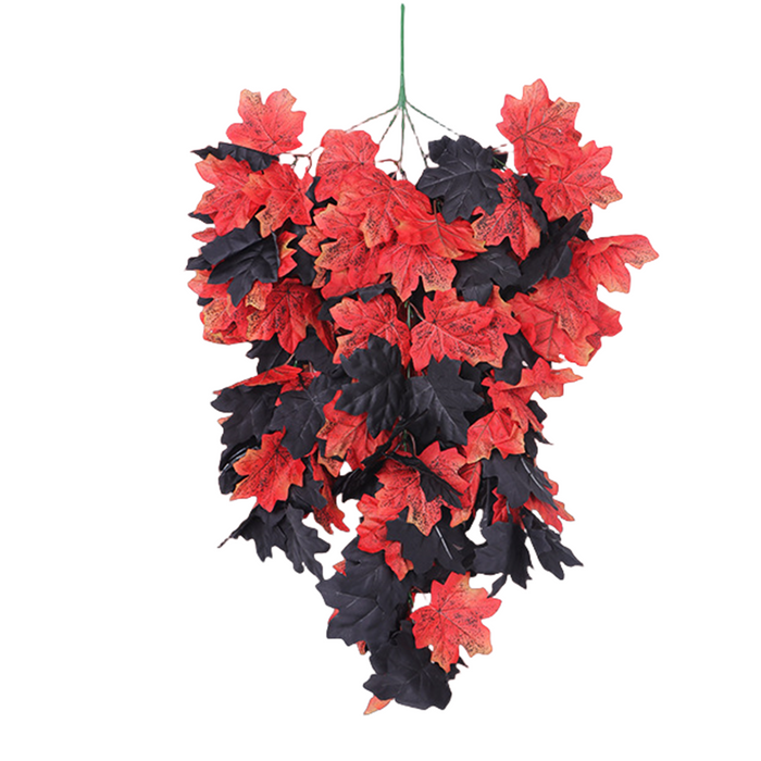 Bulk Artificial Hanging Maple Leaf Garland for Halloween Party Door Frame Fireplace Decoration Wholesale