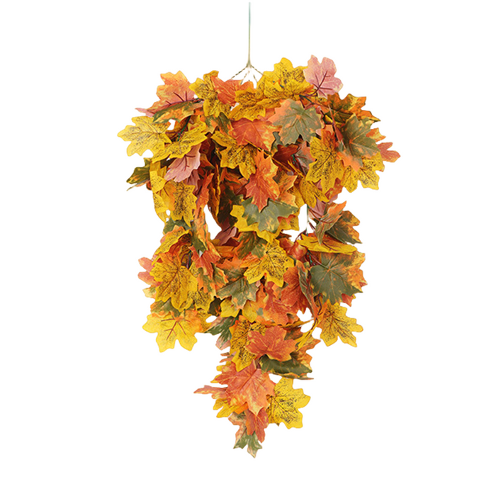 Bulk Artificial Hanging Maple Leaf Garland for Halloween Party Door Frame Fireplace Decoration Wholesale