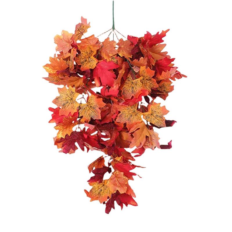 Bulk Artificial Hanging Maple Leaf Garland for Halloween Party Door Frame Fireplace Decoration Wholesale