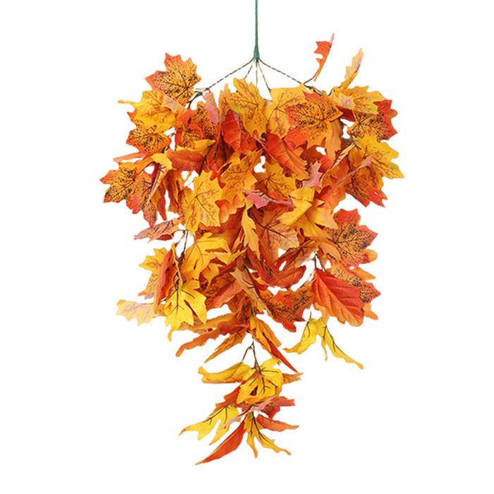 Bulk Artificial Hanging Maple Leaf Garland for Halloween Party Door Frame Fireplace Decoration Wholesale