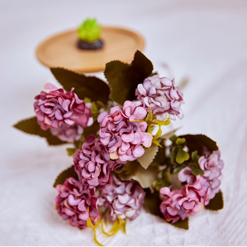 Tiges de mini boules de neige artificielles en vrac de 11 pouces Décorations d'automne Fleurs d'automne en gros