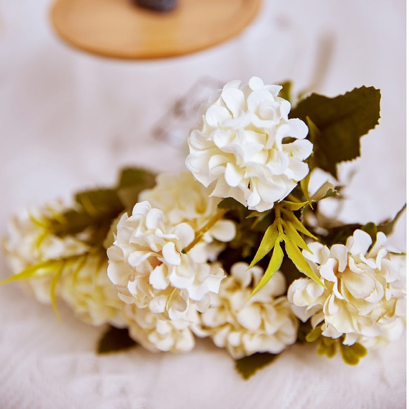 Tiges de mini boules de neige artificielles en vrac de 11 pouces Décorations d'automne Fleurs d'automne en gros