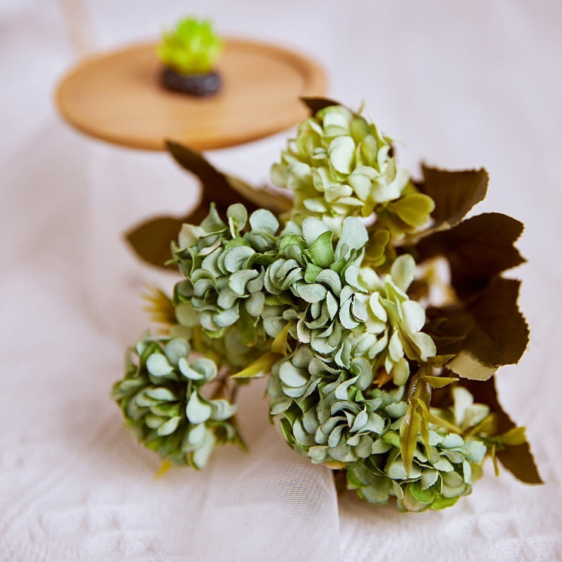 Tiges de mini boules de neige artificielles en vrac de 11 pouces Décorations d'automne Fleurs d'automne en gros