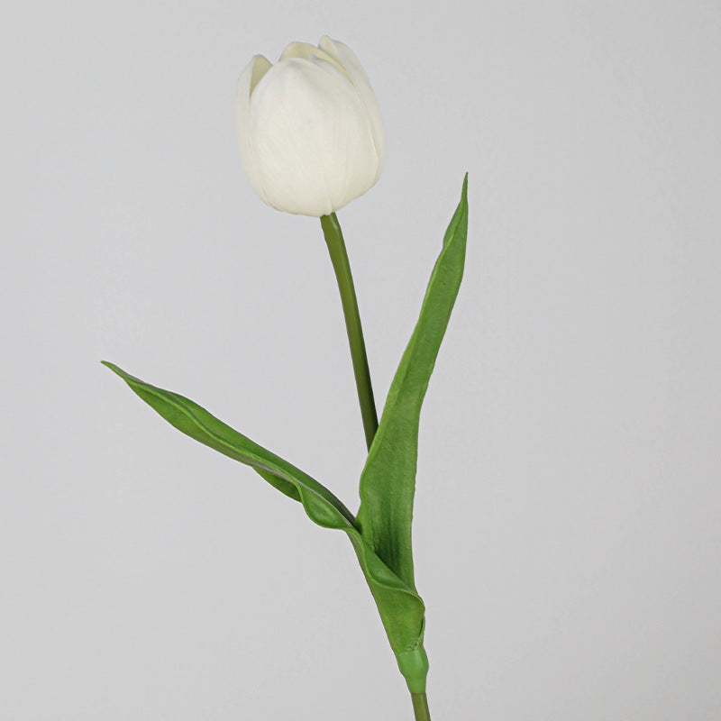 Venta al por mayor de flores artificiales de tallos de tulipán Real Touch de 18 "a granel