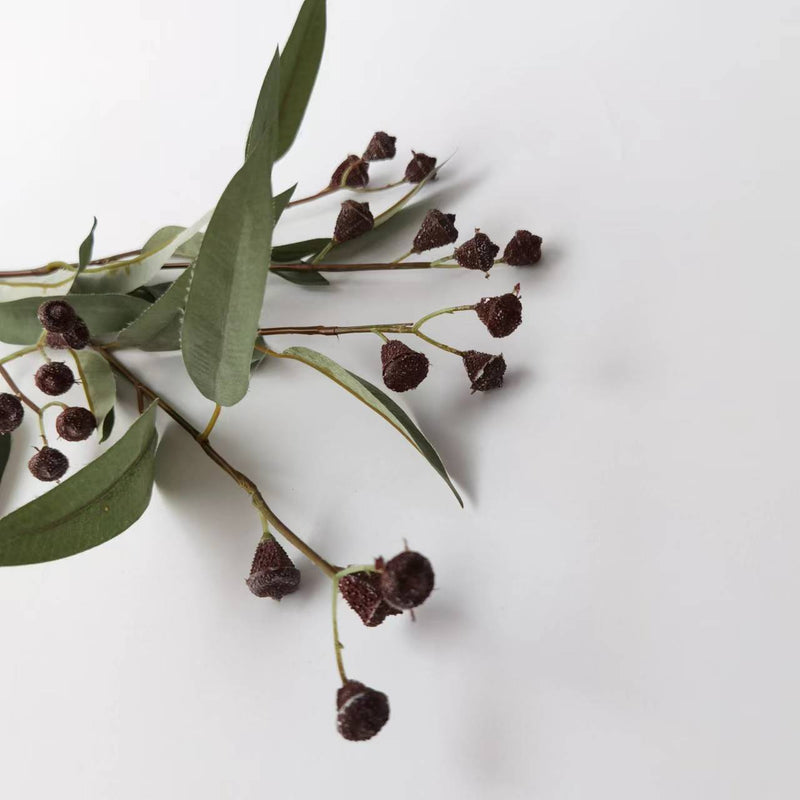 Bulk 23.6" Artificial Willow Eucalyptus Branches with Fruits Autumnal Color Floral Arrangements Wholesale