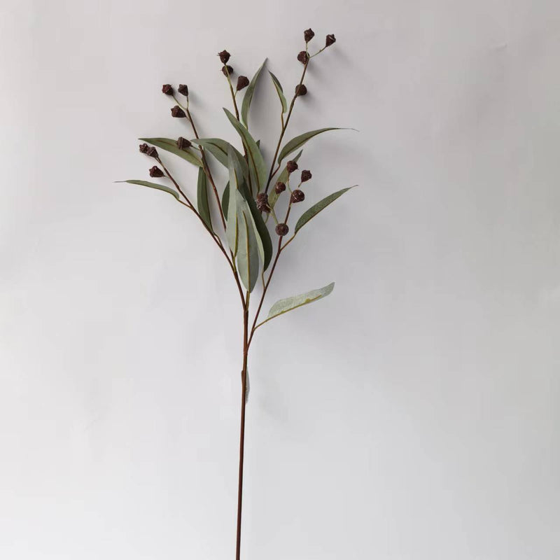 Bulk 23.6" Artificial Willow Eucalyptus Branches with Fruits Autumnal Color Floral Arrangements Wholesale