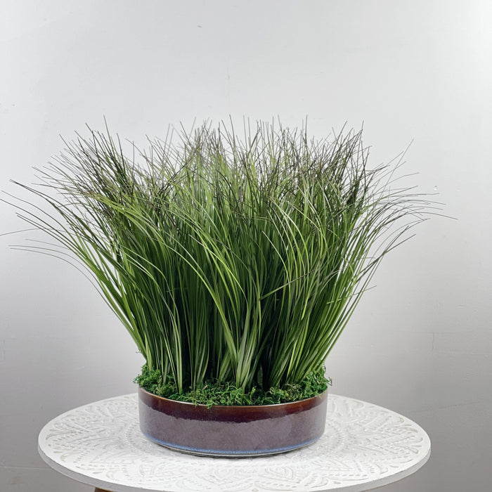 Exclusive Pre-Potted Artificial Potted Plants Onion Grass Real Touch Greenery Bonsai