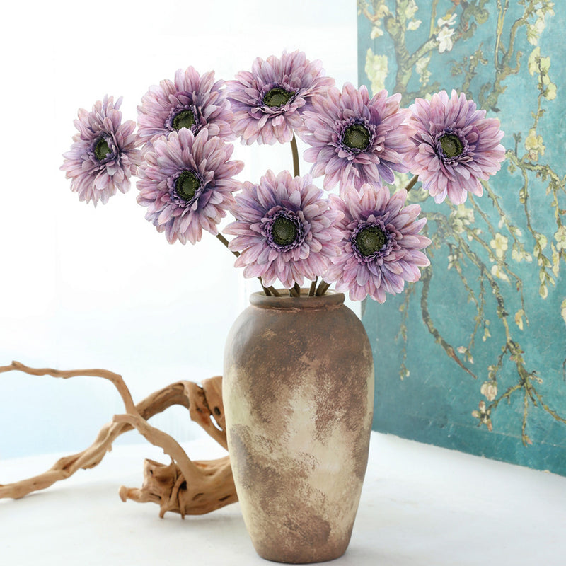 Bulk 18" Autumn/Winter Tone Artificial Daisy Gerbera Stems for Home & Wedding Decor