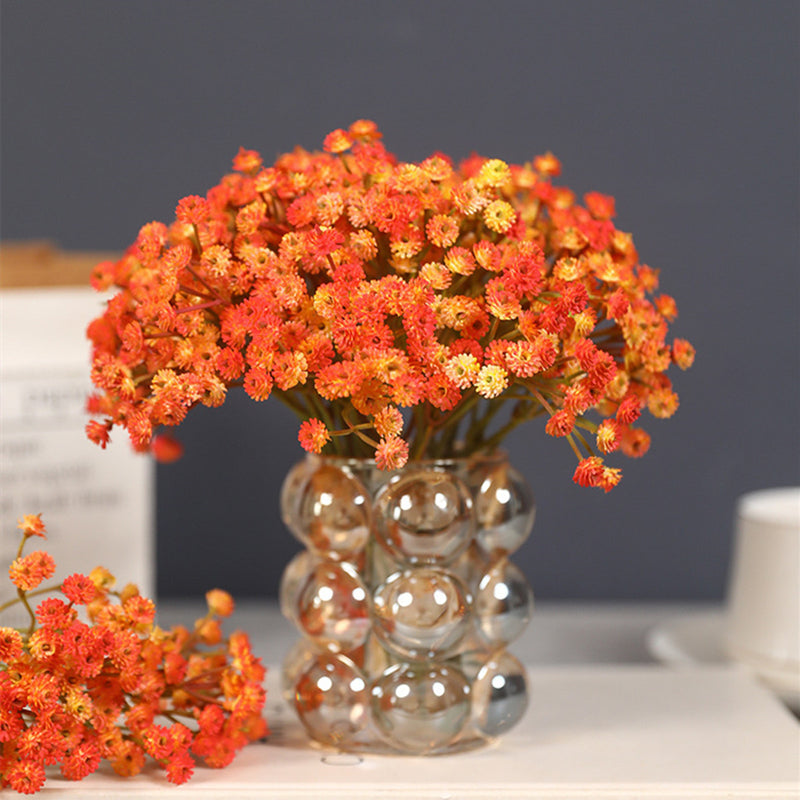 Lot de 3 tiges de gypsophile artificielles rétro d'automne de 9 pouces en vrac pour boutonnières DIY en gros 