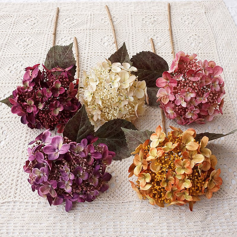 Tiges d'hortensia d'automne exclusives en vrac de 20 pouces Décoration d'automne et d'hiver en gros