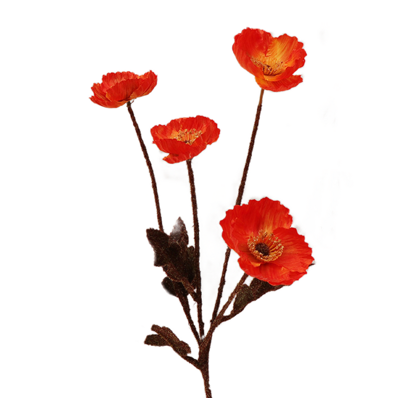 Clearance Bulk 22 Colors 23" Artificial Poppy Flowers Stems Poppy Arra