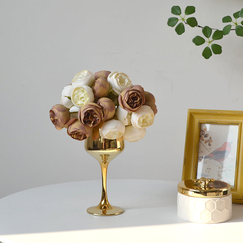 Bulk 11" Autumn Retro Peony Buds Bouquet for Fall Wedding Centerpieces, Home Decor & Thanksgiving Styling