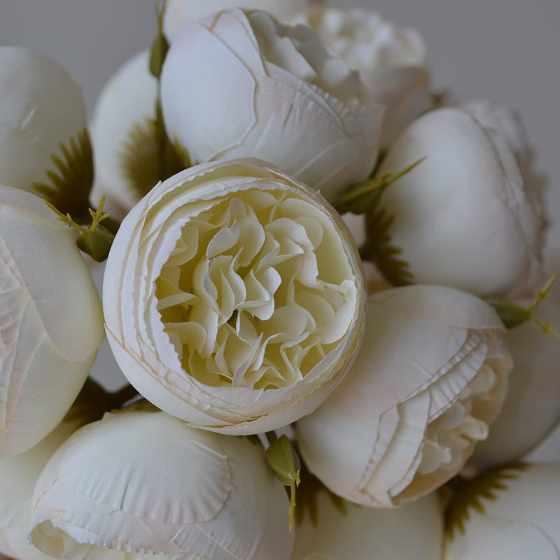 Bulk 11" Autumn Retro Peony Buds Bouquet for Fall Wedding Centerpieces, Home Decor & Thanksgiving Styling