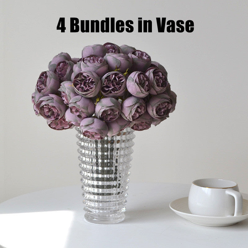 Bulk 11" Autumn Retro Peony Buds Bouquet for Fall Wedding Centerpieces, Home Decor & Thanksgiving Styling