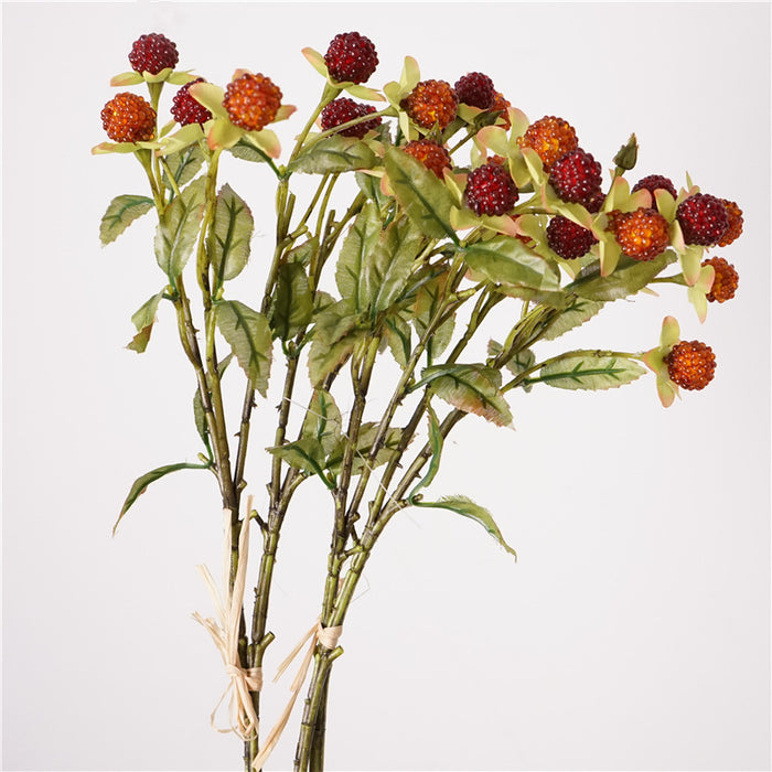 Bulk 18" Autumn Toned Raspberry Berry Stems - 18" Fall & Winter Decorative Bundles for Centerpieces and Home Decor Wholesale