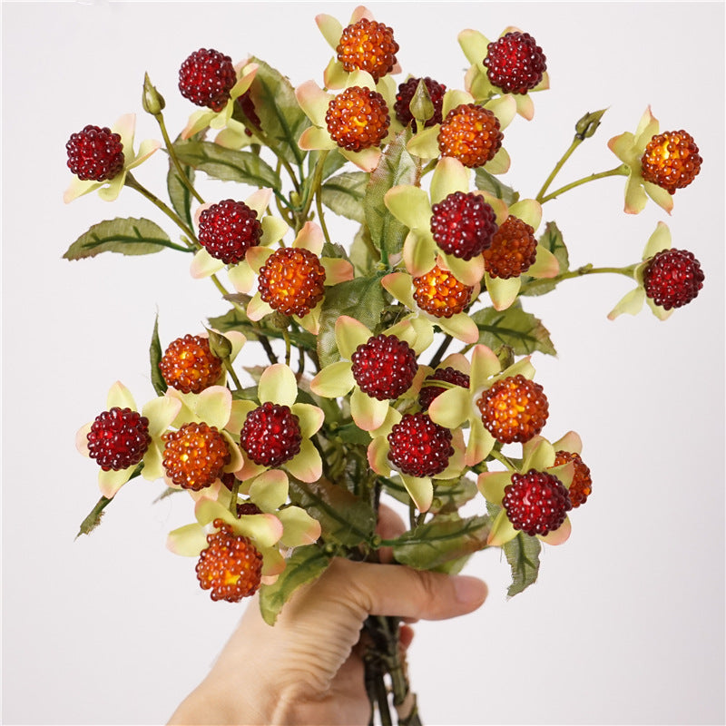 Bulk 18" Autumn Toned Raspberry Berry Stems - 18" Fall & Winter Decorative Bundles for Centerpieces and Home Decor Wholesale