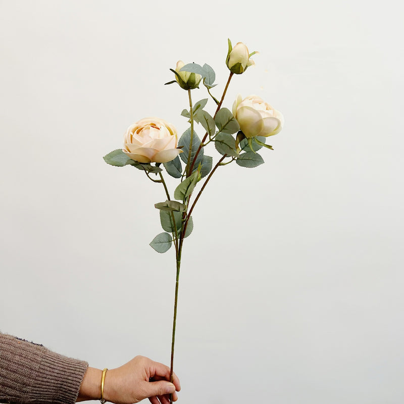 Tallo de flores de seda de peonía de 27 "a granel con capullos al por mayor