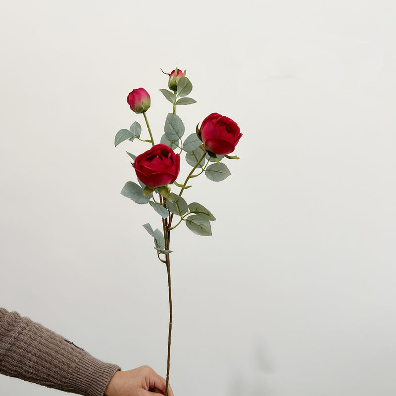 Tallo de flores de seda de peonía de 27 "a granel con capullos al por mayor