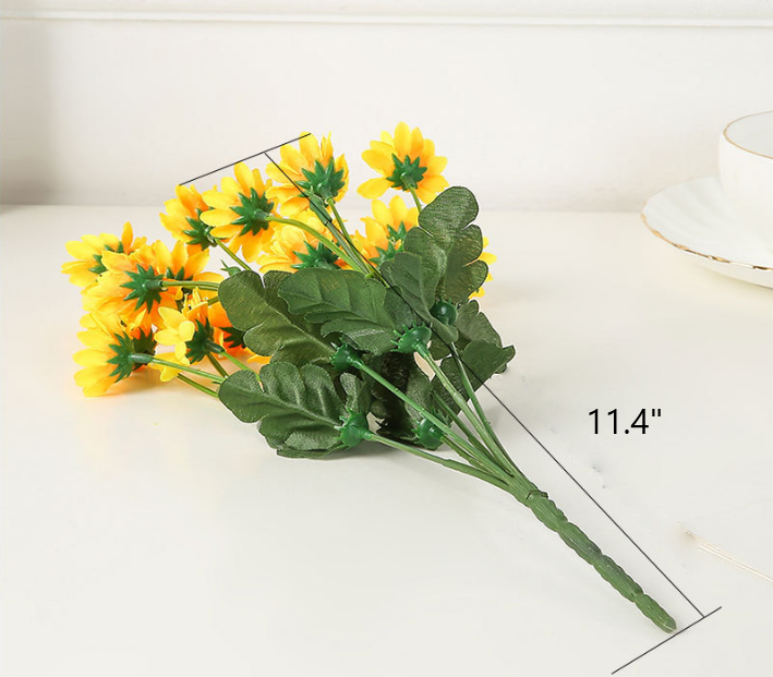 Artificial Sunflower Prop With Removable Stalk