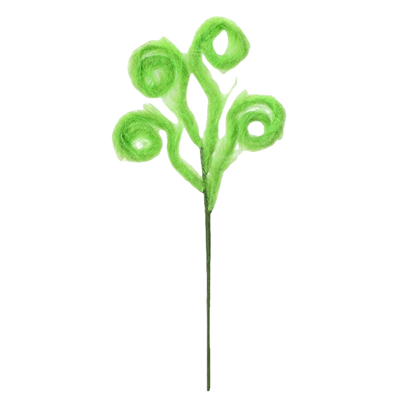 Lot de 10 décorations de Noël en fourrure verte en vrac