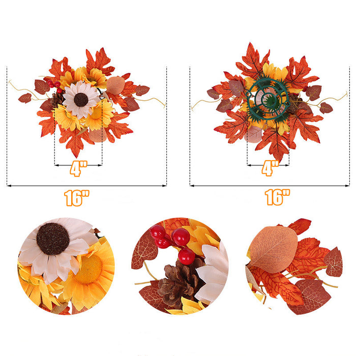 Bulk 2pcs Fake Sunflower Maple Leaf Flower Balls for Table Centerpieces Wholesale