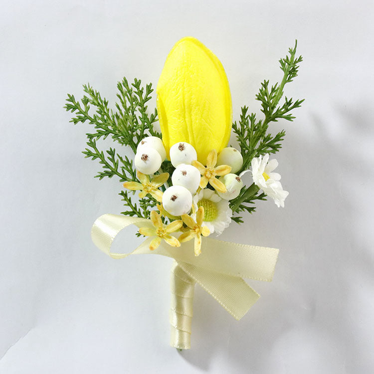 Bulk Yellow Corsage and Boutonniere Rustic Vintage Weddings Proms Wholesale