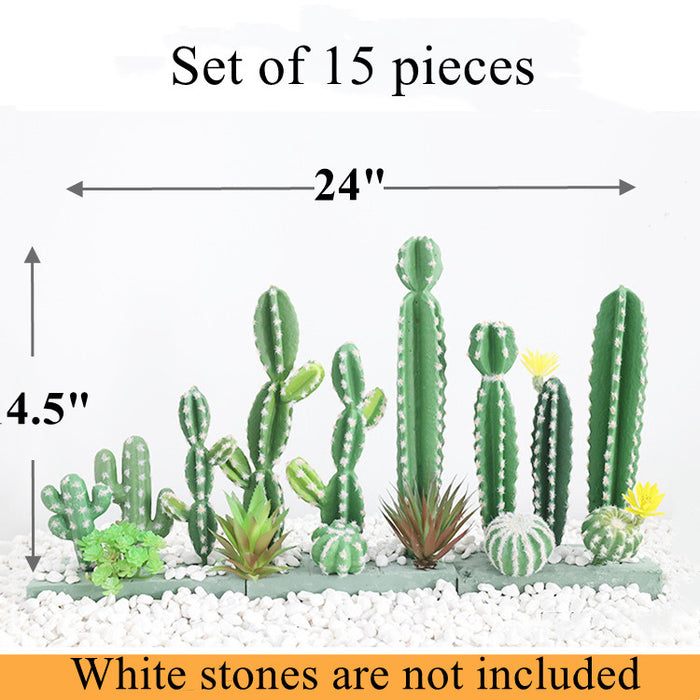 Bulk Set of Cactus Stems Landscaping Faux Succulents Plants Wholesale