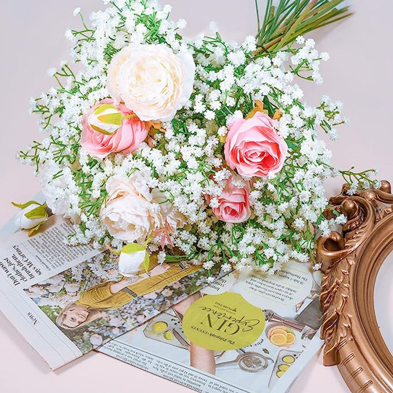 Fleurs artificielles en vrac de 23,6 pouces, souffle de bébé, toucher réaliste pour l'artisanat, bricolage, fête de mariage, maison, jardin, bureau, vente en gros 