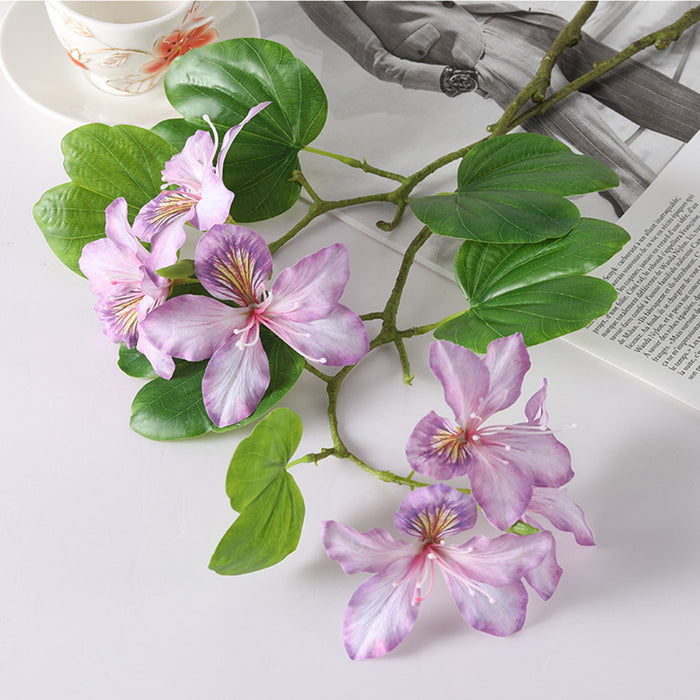 Bulk 22 inches Tall Bauhinia Stems Real Touch Bauhinia Blakeana Flowers Artificial Wholesale