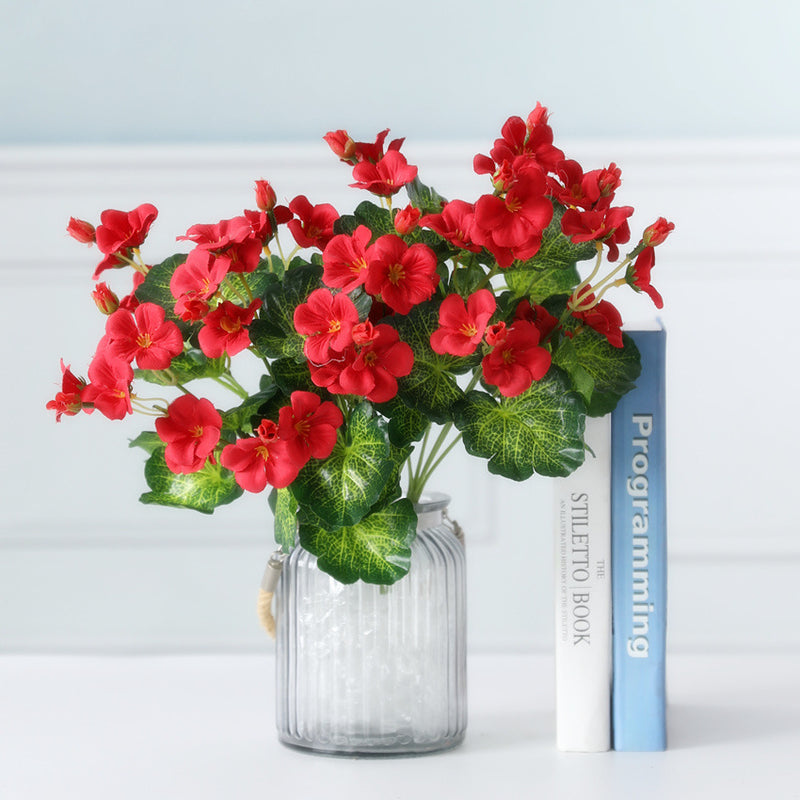 Bouquet de bégonia artificiel en soie de 13,7 po en vrac