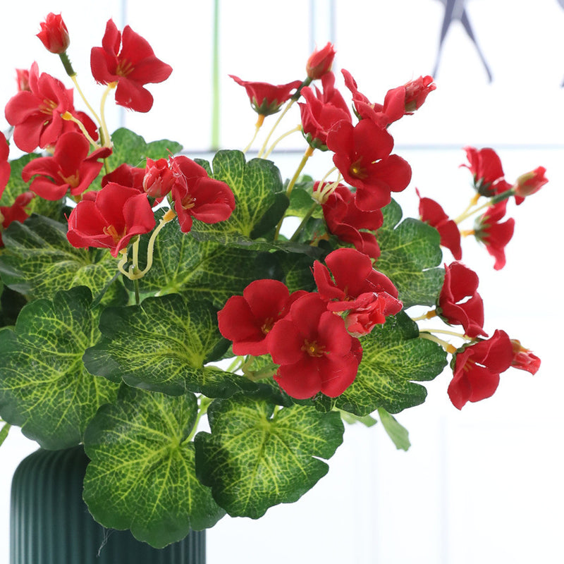 Bouquet de bégonia artificiel en soie de 13,7 po en vrac