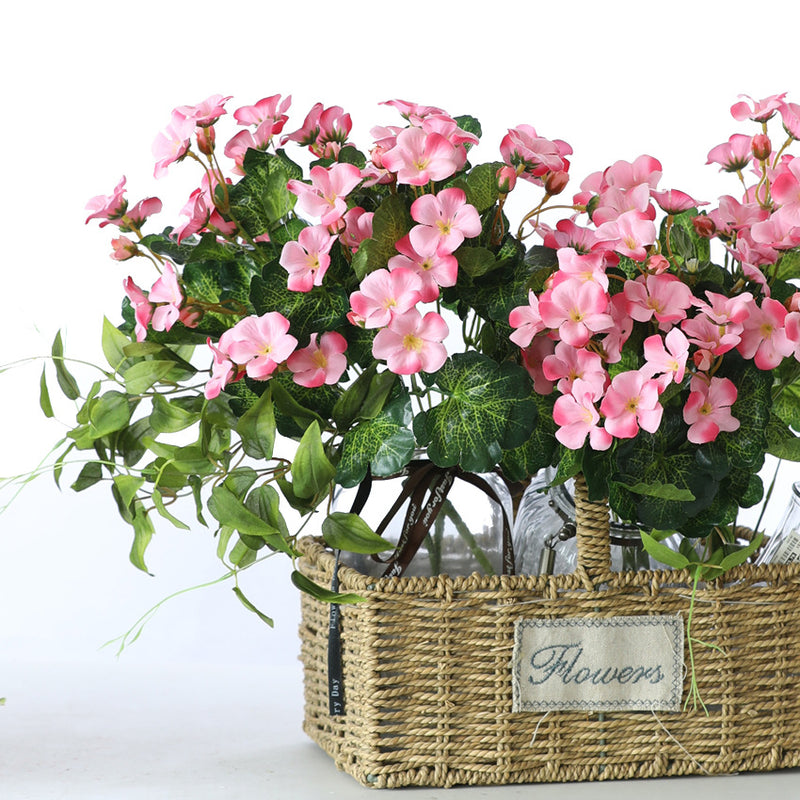 Bouquet de bégonia artificiel en soie de 13,7 po en vrac