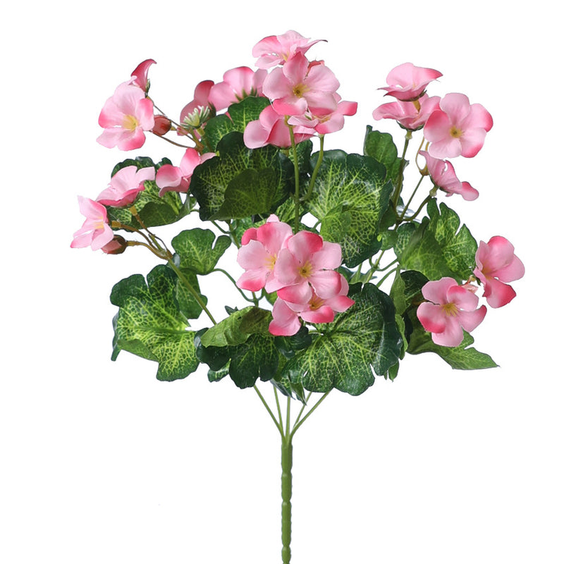 Bouquet de bégonia artificiel en soie de 13,7 po en vrac