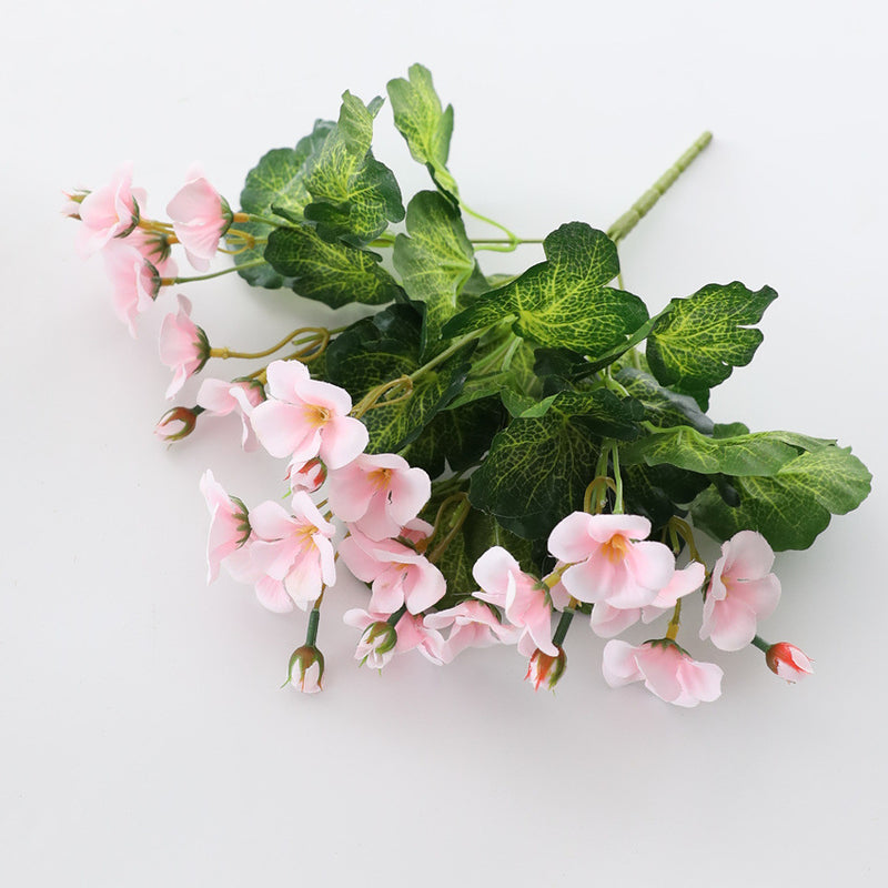 Bouquet de bégonia artificiel en soie de 13,7 po en vrac