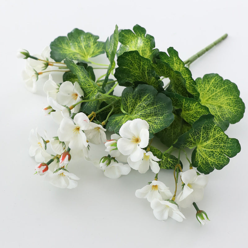 Bouquet de bégonia artificiel en soie de 13,7 po en vrac