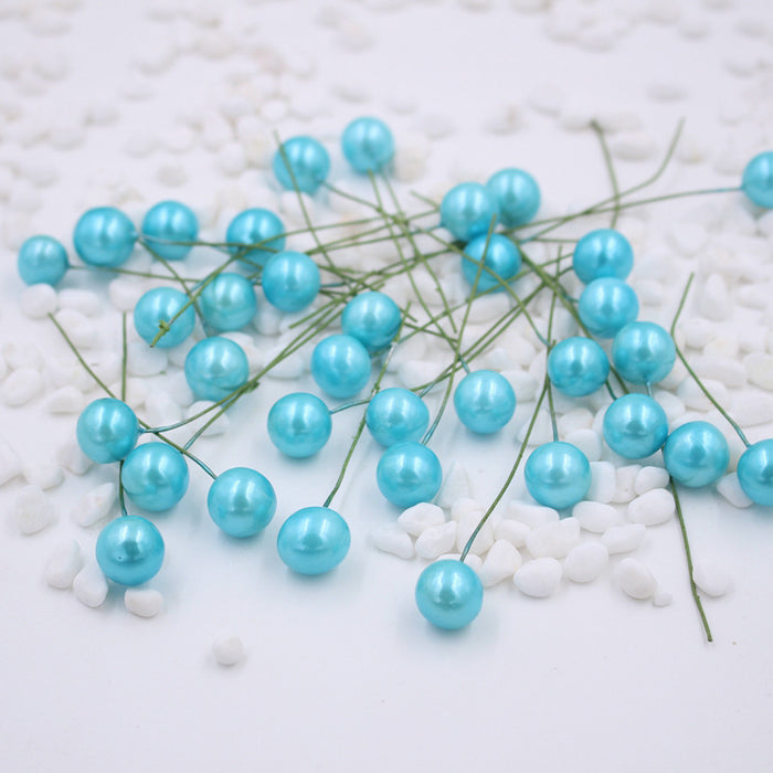 Bulk 400pcs Artificial Pearls Holly Berries Picks on Wire for Crafts Christmas Tree Flower Wreath DIY Wholesale