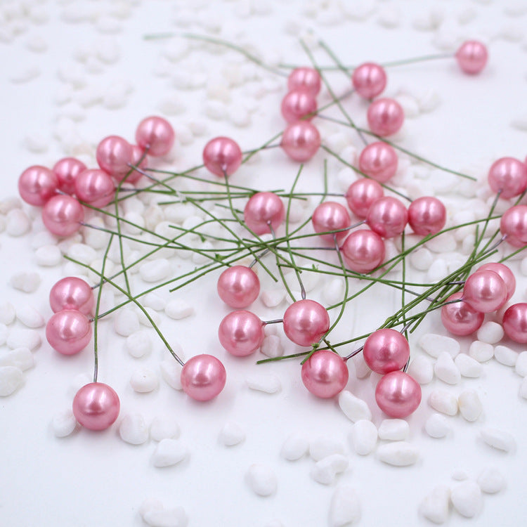 Lot de 400 baies de houx artificielles en vrac sur fil pour l'artisanat, couronne de fleurs pour arbre de Noël, bricolage, vente en gros