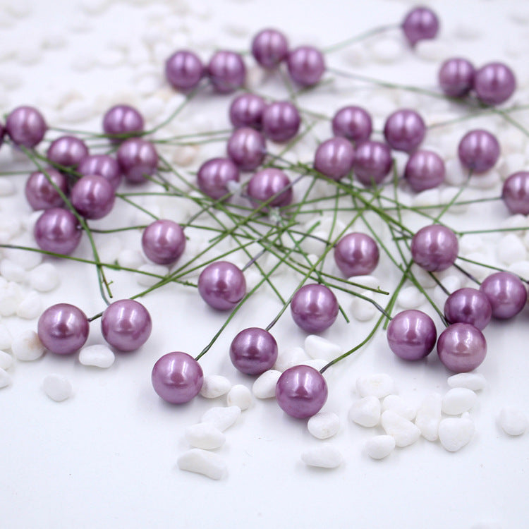 Lot de 400 baies de houx artificielles en vrac sur fil pour l'artisanat, couronne de fleurs pour arbre de Noël, bricolage, vente en gros